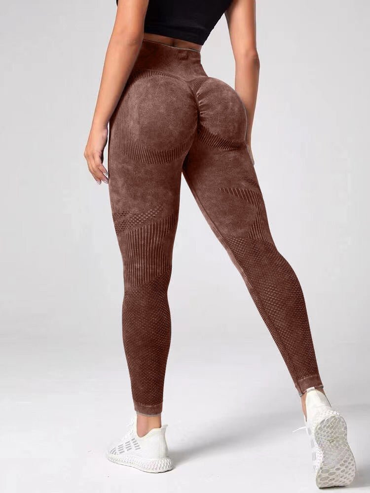Hollow Design Seamless Leggings High Waist Hip Lifting Running Sports Fitness Yoga Pants Fashion Womens Clothing- TNT Fitness