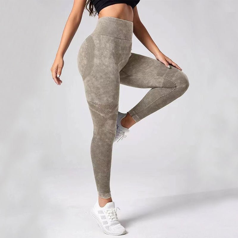 Hollow Design Seamless Leggings High Waist Hip Lifting Running Sports Fitness Yoga Pants Fashion Womens Clothing- TNT Fitness
