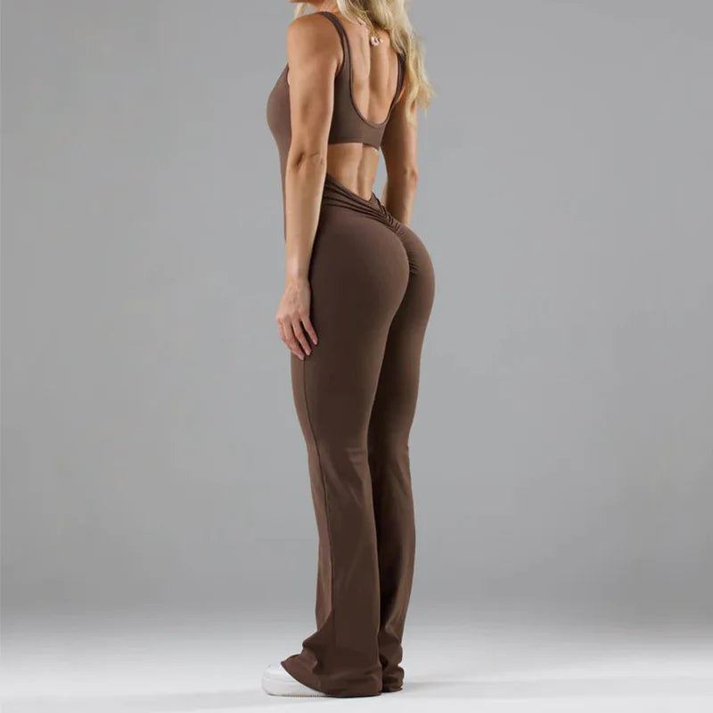 Seamless Hollow Yoga Bodysuit - Women's Casual Activewear - TNT Fitness