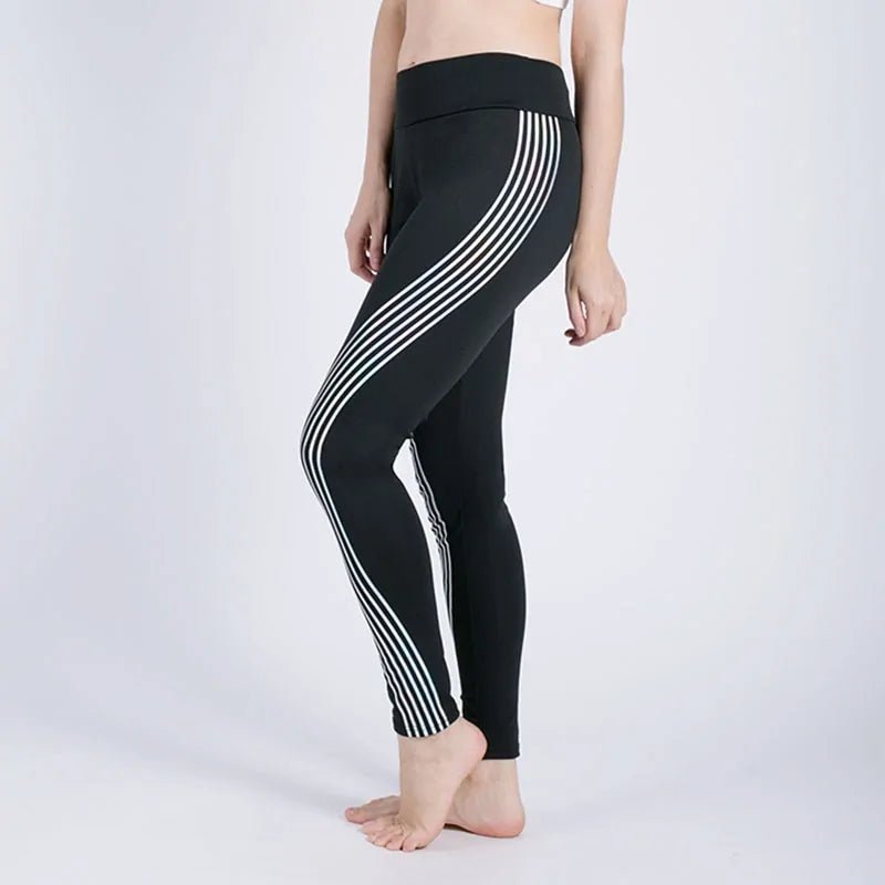 Kaminsky New Woman Fitness Leggings: High Elastic Shine Workout Pants - TNT Fitness