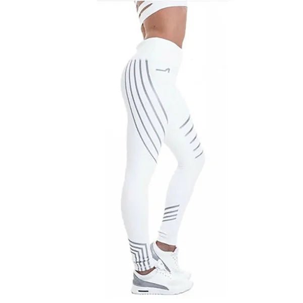 Kaminsky New Woman Fitness Leggings: High Elastic Shine Workout Pants - TNT Fitness