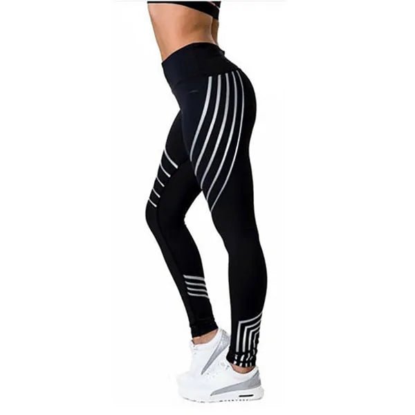 Kaminsky New Woman Fitness Leggings: High Elastic Shine Workout Pants - TNT Fitness