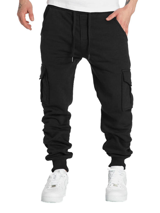 Men’s lightweight drawstring pants breathable polyester athletic casual performance pants