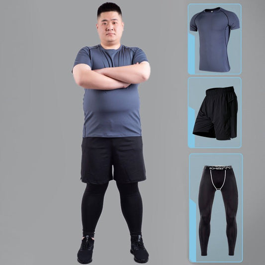 mens training set workout shirt and shorts