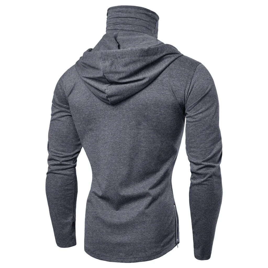 Men's Sports Running Fitness Hoodie with Mask: Casual Comfort with Style - TNT Fitness