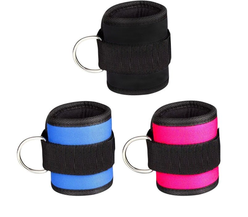 New D - ring Ankle Strap Buckle Adjustable Ankle Weights Gym Leg Ankle Cuffs Power Weight Lifting Fitness Rope 1/2PC - TNT Fitness