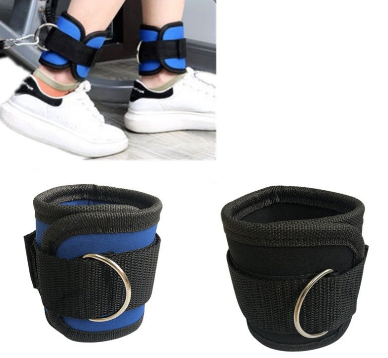 New D - ring Ankle Strap Buckle Adjustable Ankle Weights Gym Leg Ankle Cuffs Power Weight Lifting Fitness Rope 1/2PC - TNT Fitness