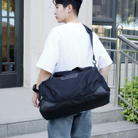A stylish unisex training bag with a large capacity, waterproof Oxford cloth construction, and dry-wet separation compartments—ideal for gym, travel, and beach outings - TNT Fitness Gear