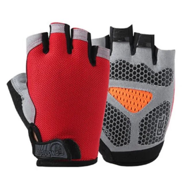 Non-slip fitness gloves designed for optimal grip and comfort. Featuring breathable material, moisture-wicking properties, and adjustable fit, these gloves provide support and protection for intense workouts and weightlifting sessions.- TNT Fitness Gear