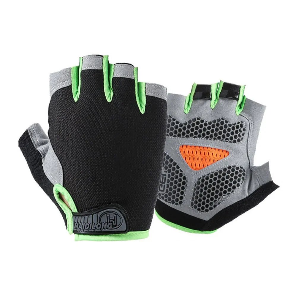 Non-slip fitness gloves designed for optimal grip and comfort. Featuring breathable material, moisture-wicking properties, and adjustable fit, these gloves provide support and protection for intense workouts and weightlifting sessions.- TNT Fitness Gear