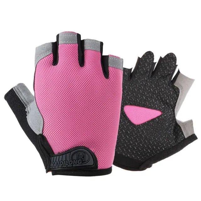 Non-slip fitness gloves designed for optimal grip and comfort. Featuring breathable material, moisture-wicking properties, and adjustable fit, these gloves provide support and protection for intense workouts and weightlifting sessions.- TNT Fitness Gear
