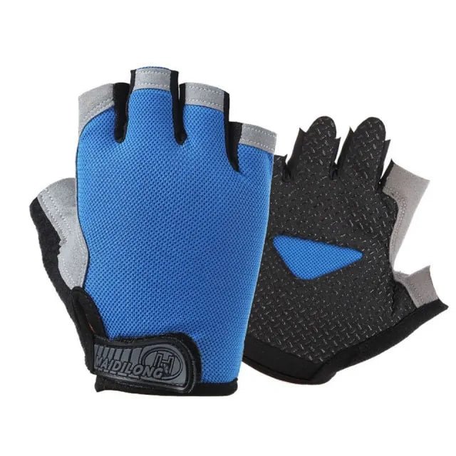 Non-slip fitness gloves designed for optimal grip and comfort. Featuring breathable material, moisture-wicking properties, and adjustable fit, these gloves provide support and protection for intense workouts and weightlifting sessions.- TNT Fitness Gear