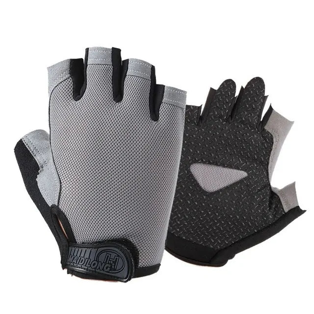 Non-slip fitness gloves designed for optimal grip and comfort. Featuring breathable material, moisture-wicking properties, and adjustable fit, these gloves provide support and protection for intense workouts and weightlifting sessions.- TNT Fitness Gear