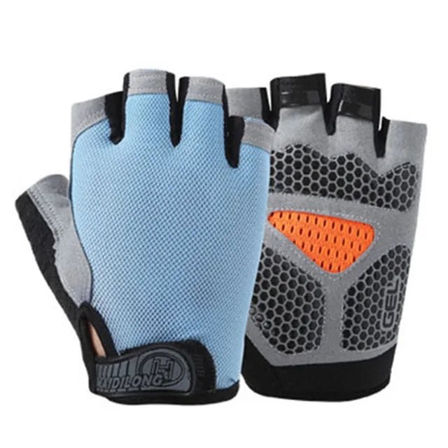 Non-slip fitness gloves designed for optimal grip and comfort. Featuring breathable material, moisture-wicking properties, and adjustable fit, these gloves provide support and protection for intense workouts and weightlifting sessions.- TNT Fitness Gear