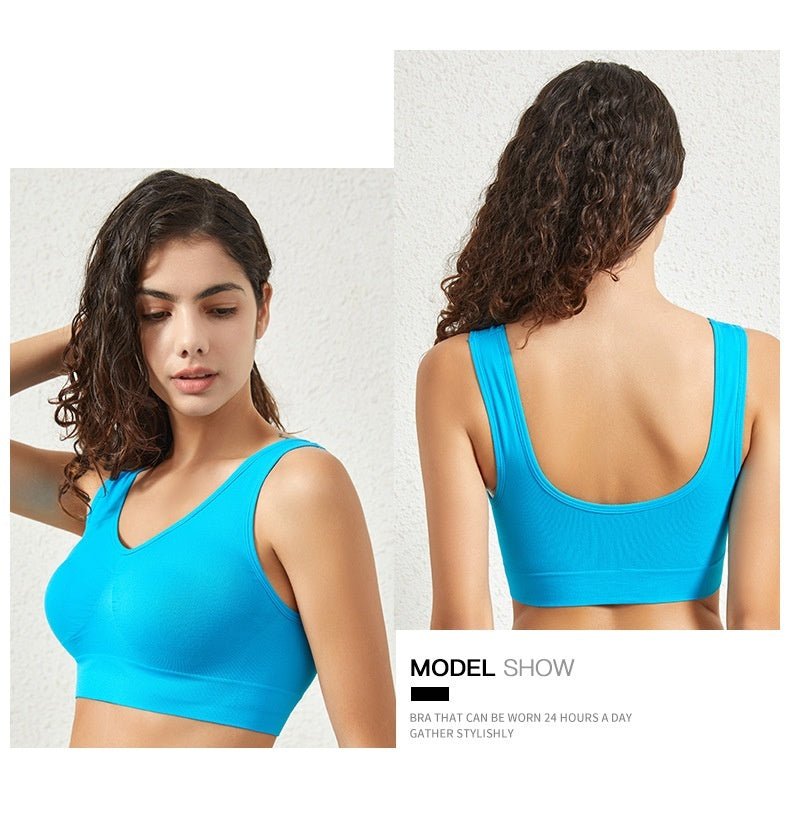 Plus Size Sports Underwear - Padded, Seamless, Breathable Fitness Bra - TNT Fitness