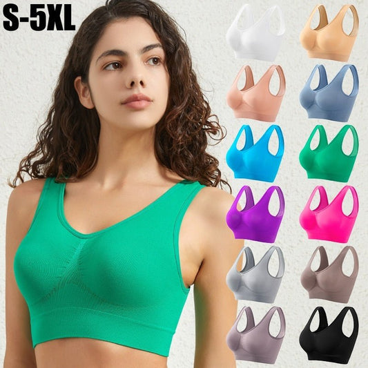 Plus Size Sports Underwear - Padded, Seamless, Breathable Fitness Bra - TNT Fitness
