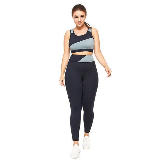 Plus Size Women's Summer Stitching Sports & Fitness Yoga Wear - TNT Fitness