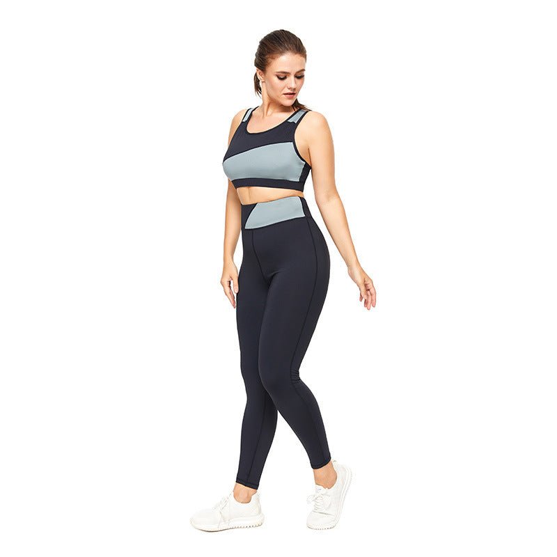 Plus Size Women's Summer Stitching Sports & Fitness Yoga Wear - TNT Fitness