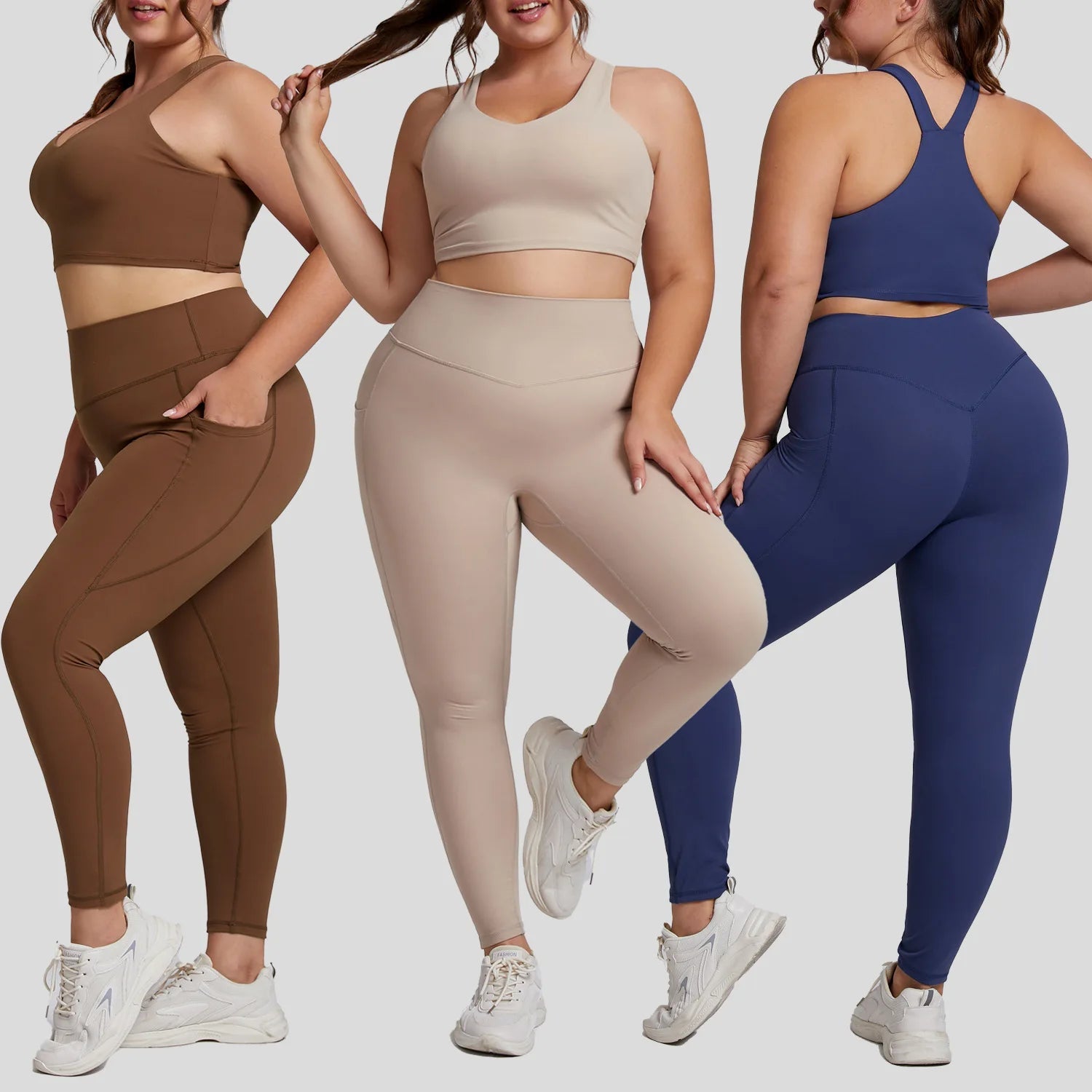 Plus Size Yoga Set for Women – Sports Bra & Gym Leggings | Super Stretch Activewear - TNT Fitness