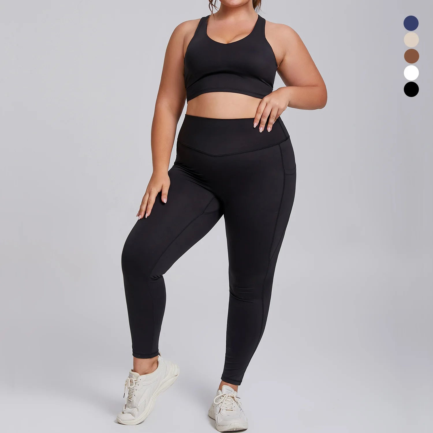 Plus Size Yoga Set for Women – Sports Bra & Gym Leggings | Super Stretch Activewear - TNT Fitness