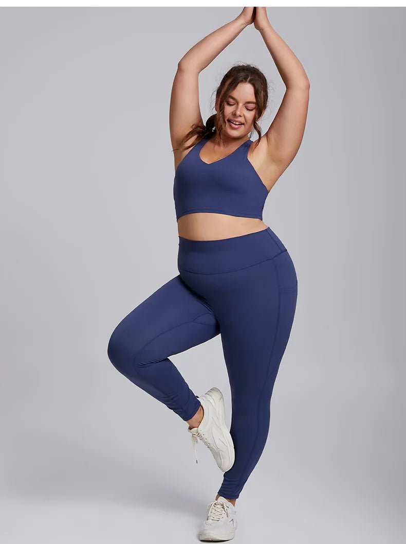 Plus Size Yoga Set for Women – Sports Bra & Gym Leggings | Super Stretch Activewear - TNT Fitness