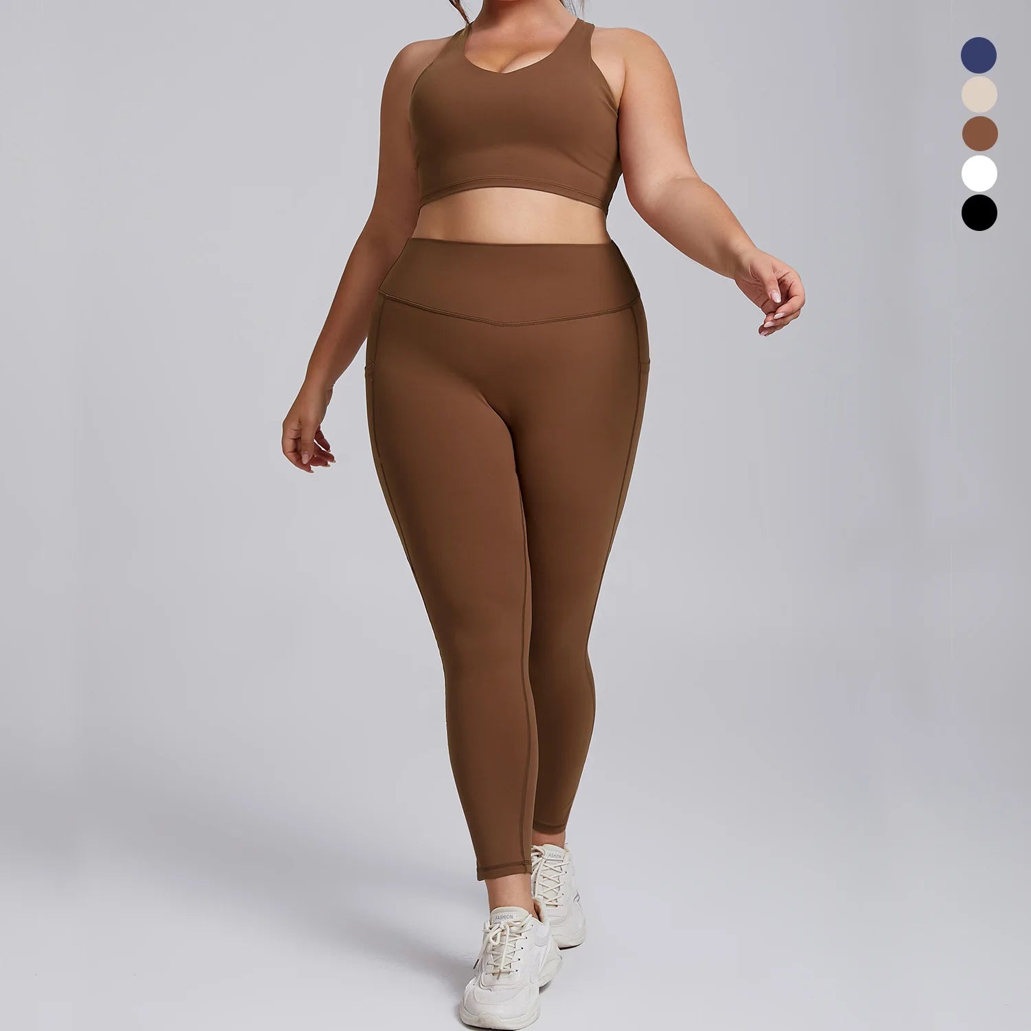 Plus Size Yoga Set for Women – Sports Bra & Gym Leggings | Super Stretch Activewear - TNT Fitness