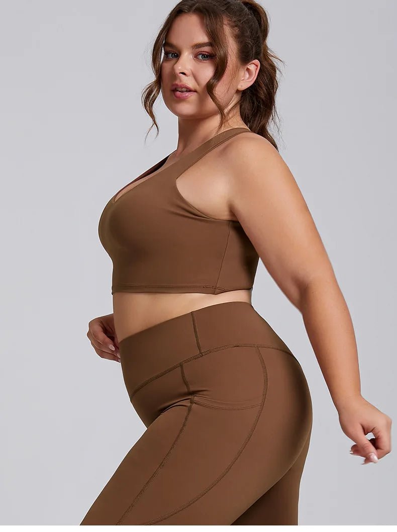 Plus Size Yoga Set for Women – Sports Bra & Gym Leggings | Super Stretch Activewear - TNT Fitness