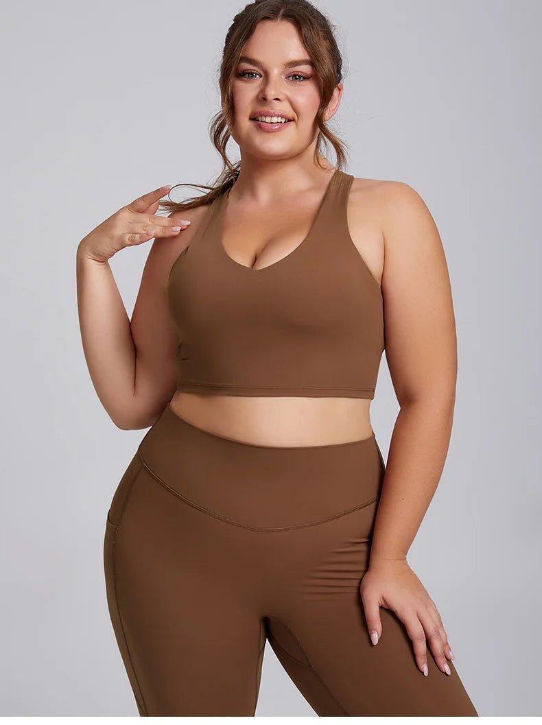 Plus Size Yoga Set for Women – Sports Bra & Gym Leggings | Super Stretch Activewear - TNT Fitness