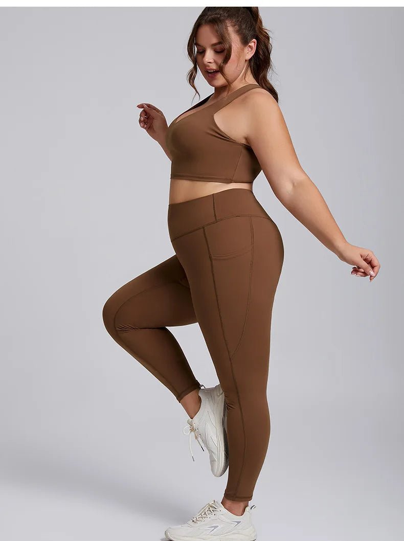 Plus Size Yoga Set for Women – Sports Bra & Gym Leggings | Super Stretch Activewear - TNT Fitness