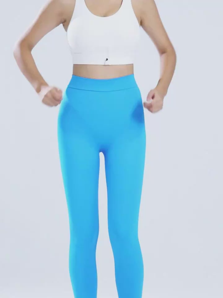 video for the high-waisted training leggings designed for workouts and active movement