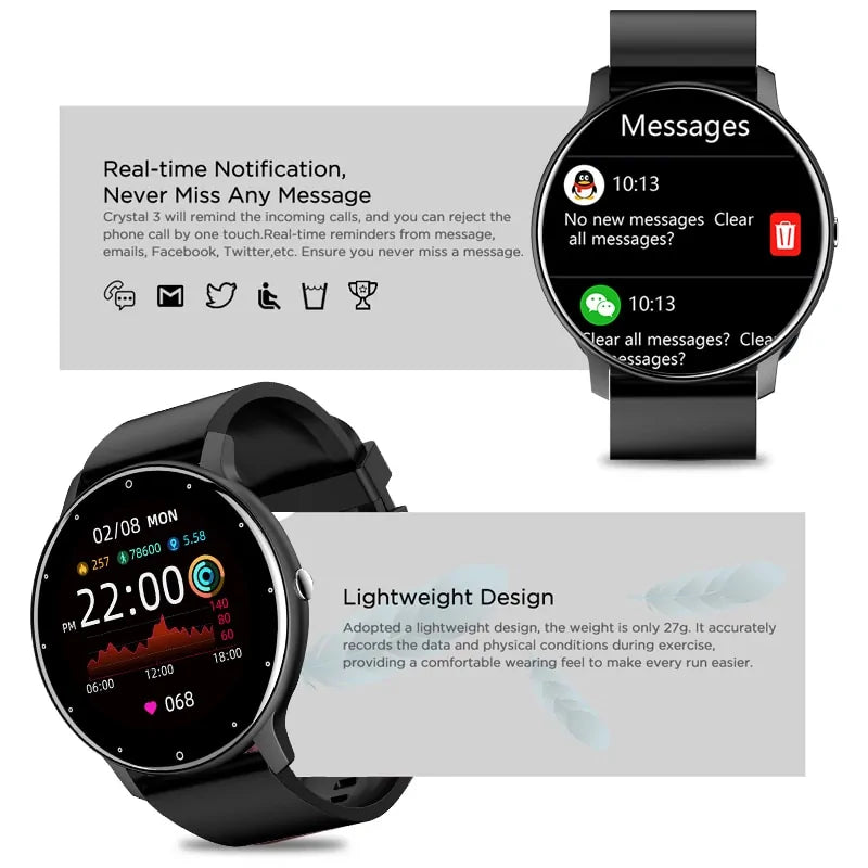 Touch Screen Sport Fitness Watch - TNT Fitness