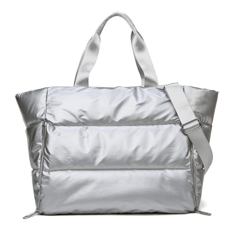 Chic and durable women's training bag made of waterproof nylon, featuring multiple compartments and versatile carrying options for the modern woman on the go – TNT Fitness Gear