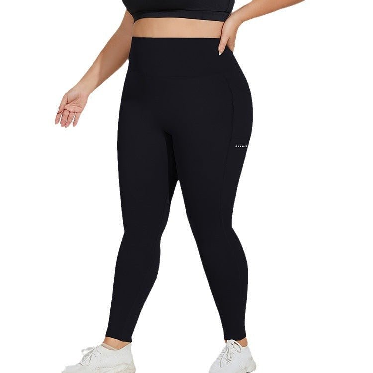 Women's Plus Size Sports Pocket Fitness Trousers - TNT Fitness